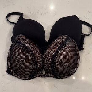 Victoria's Secret Black and Pink Lace Bra